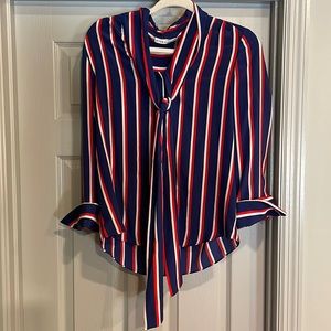 Alice + Olivia / Sz S / Red, white and blue blouse